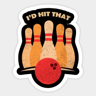 funny bowling Sticker